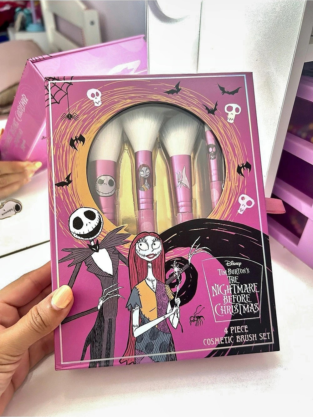 Disney The Nightmare Before Christmas 4-Piece Cosmetic Brush Set